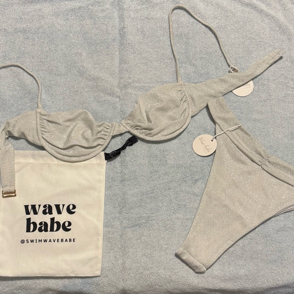 Wave Babe White Pearl Bikini Set